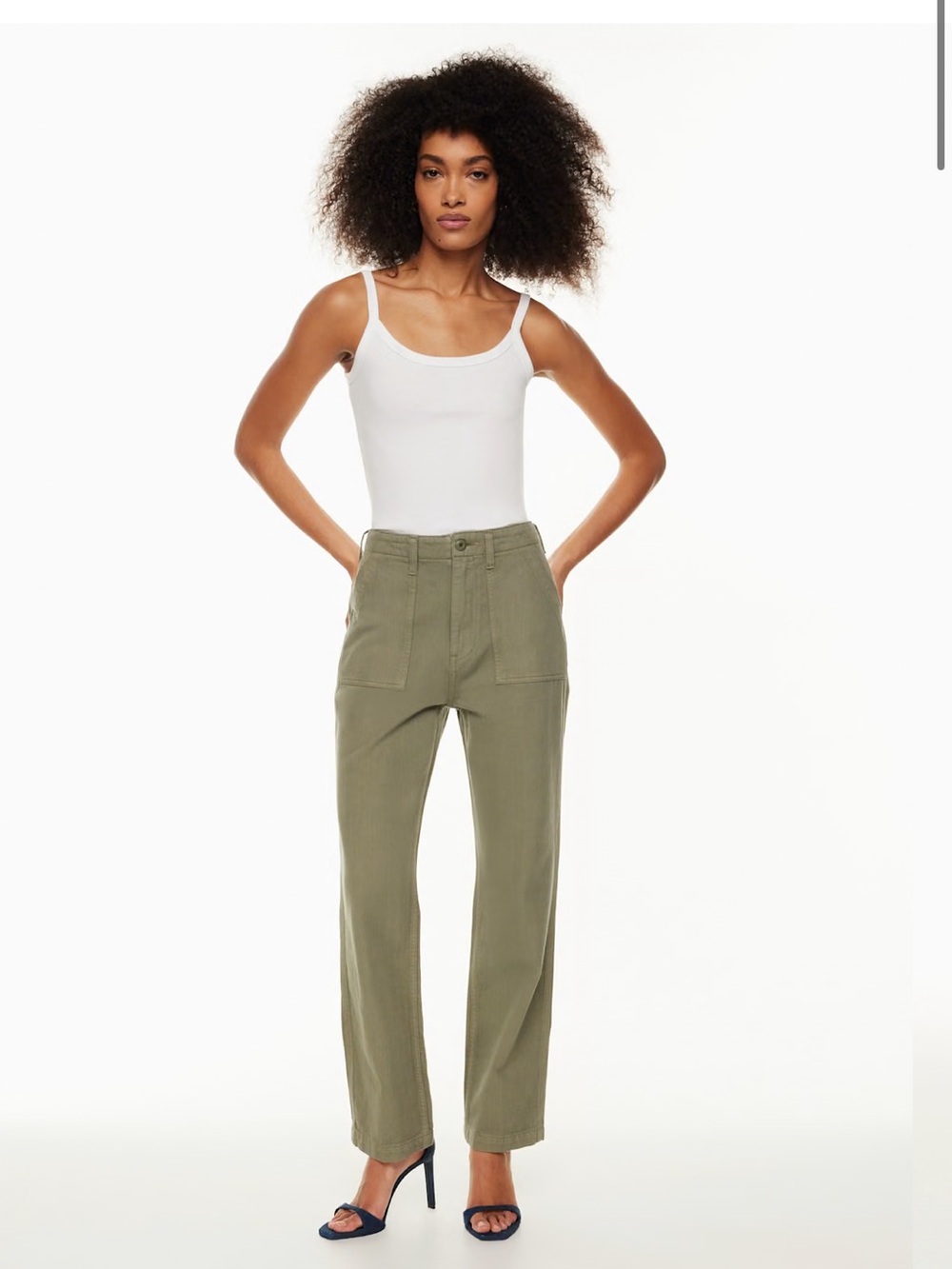 Denim Forum The '90s Utility Hi-Rise Loose Jean size 26 in Bitter Sage
